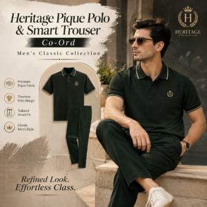 NEW ARRIVALS Heritage Pique Polo & Smart Trouser Co-Ord – Men's Classic Collection